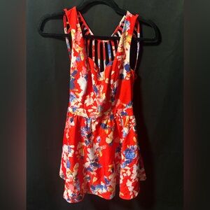 Tea n Cup Red Floral Dress